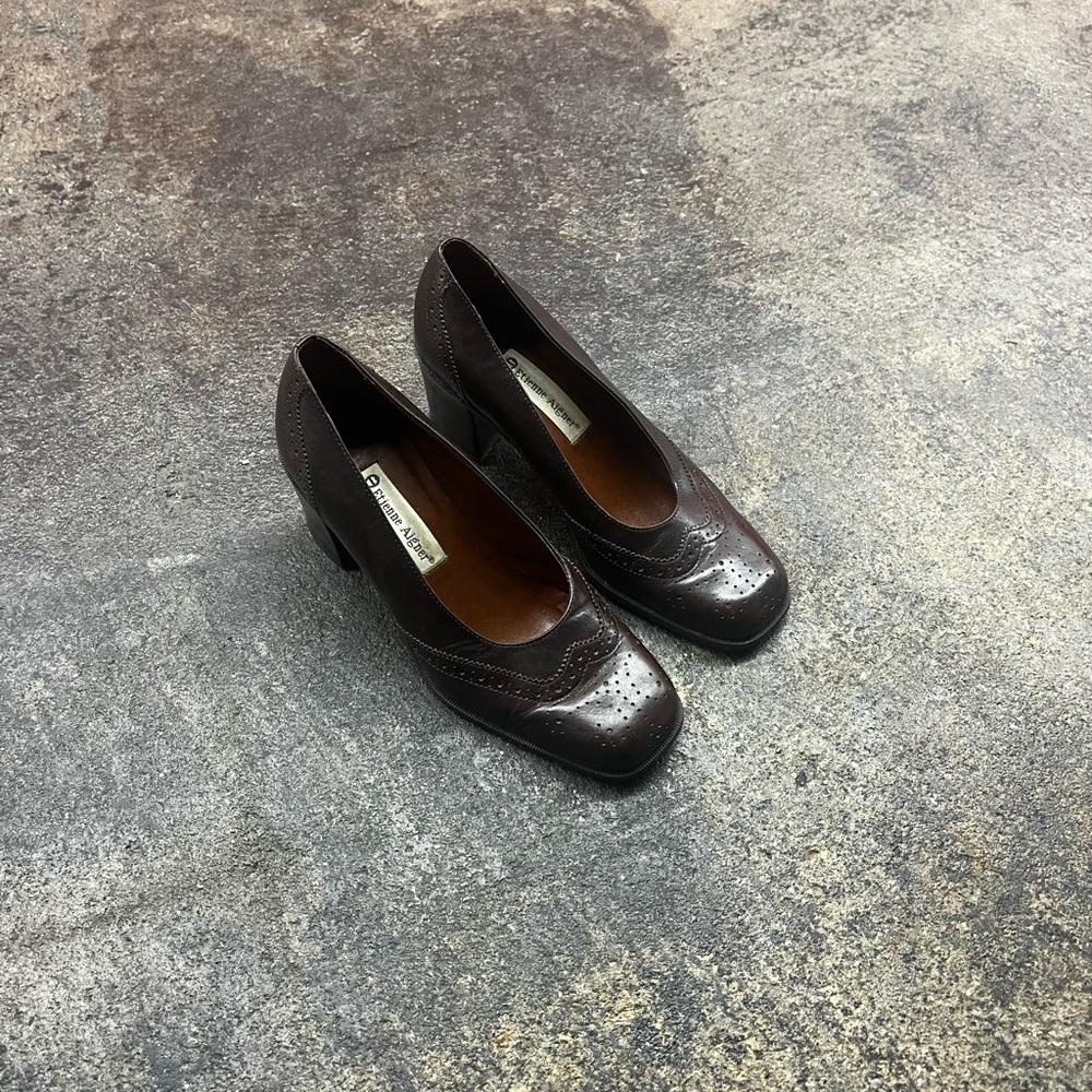 Vtg 2000’s Preppy Etienne aigner Square toe ballerina heels #Preppy #Grunge